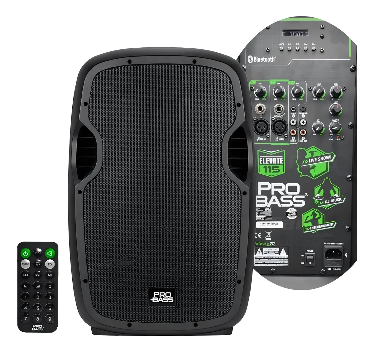 Caixa de Som Ativa Pro Bass Elevate 15