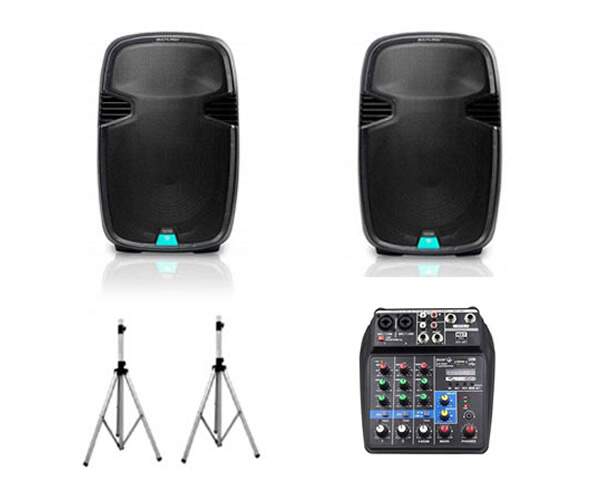 Caixas Ativas + Mesa MXT MX-4BT - 4 Canais