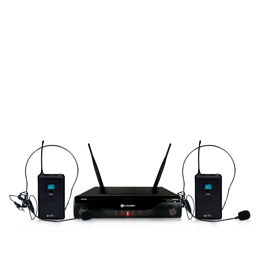 Microfone Profissional Headset Duplo Uhf Digital Kadosh